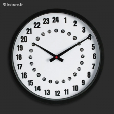 Horloge murale 24 he