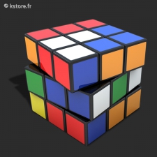 Jeu de cube coloré d