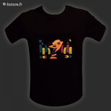 T-shirt LED à motif 