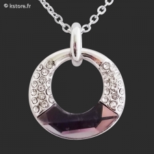 Collier argenté avec