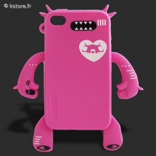 Coque bonhomme rose 